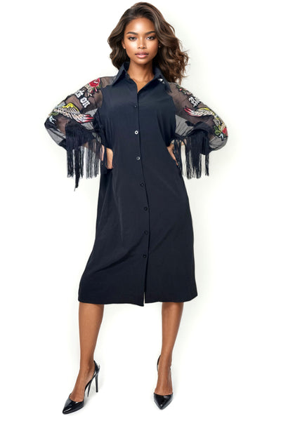 T2304 DRESS (WHT, BLK)