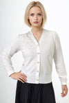 LS65027 V-NECK CARDIGAN SWEATER