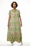 T18083 DRESS (GRN, BLUE)