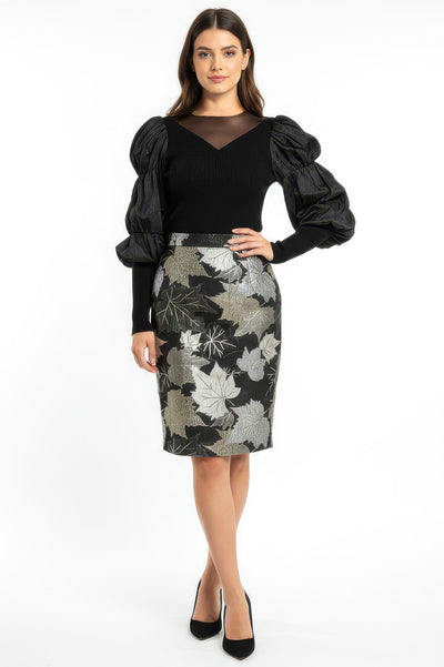 T2099 BROCADE FOLIAGE SKIRT