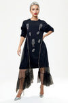 W1653 PINAPPLE FRINGE DRESS