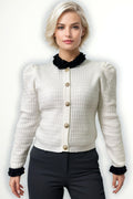 JS0005 DELUXE RUFFLE SWEATER (BLK, WHT)