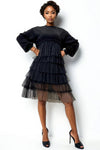 W8677 TIERED TULLE DRESS