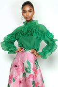 T1210 TOP (GRN, WHT)