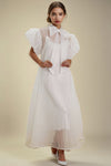 C3181 DRESS (GRN, WHT) (S, M, L)