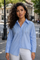 S3171 EMBELLISHED BOTANICAL TOP (BLU, BLK)