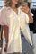 W5091 PEARL PUFF SLEEVE DRESS (BLUE, WHT)