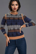 LS61084 SWEATER (KHAKI, PLUM)