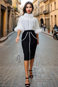 BL001 BANDAGE SKIRT (BLK, WHT)