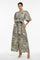 A95137 BROCADE BUTTON DOWN MAXI DRESS
