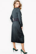 LS65065 ROUND NECK SWEATER DRESS