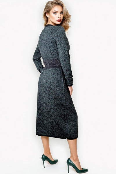 LS65065 ROUND NECK SWEATER DRESS