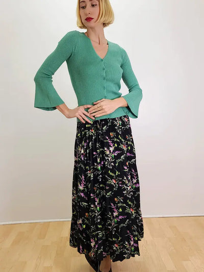 M1033 CARDIGAN SWEATER (YELLOW, GRN, BLUE)