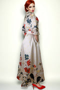 S3083 PUFFED SLEEVE MAXI DRESS
