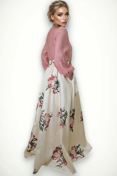 W5943 RUFFLE FLOWER TOP