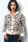 LS65061 COLLARED CARDIGAN SWEATER