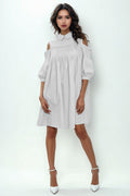 K52 DRESS (WHT, VIOLET)