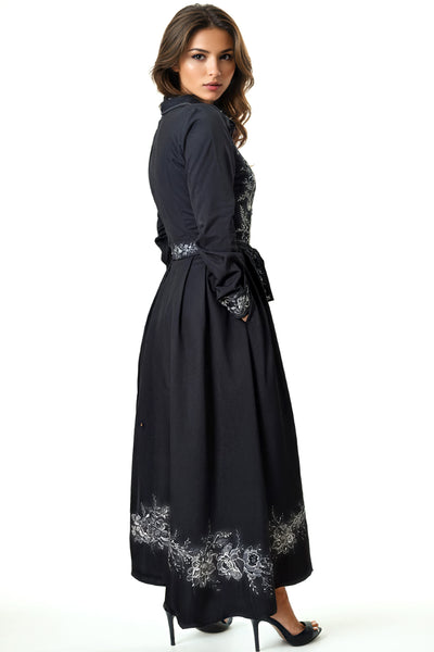 GF1171 BUTTON-DOWN SHIRT DRESS
