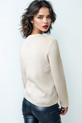 LS62040 SWEATER (WHT, CAMEL)