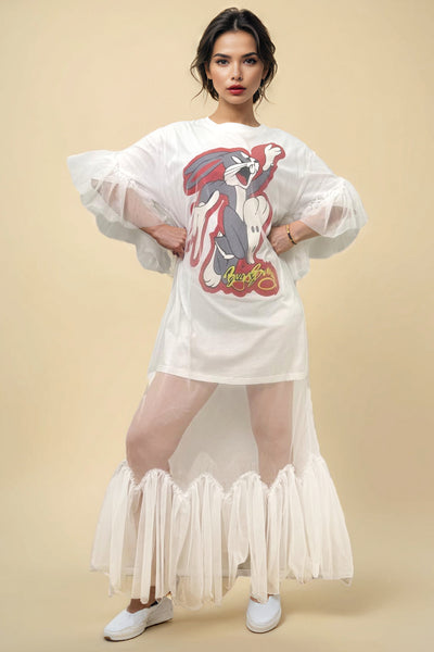 X7318 TULLE CARTOON DRESS