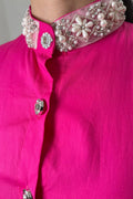 W50951 BEADED RHINESTONE DRESS (PINK, BLUE)
