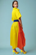 T14645 SCRUNCHED TIERED DRESS