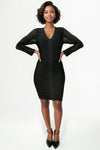 GY078 STRETCH DRESS (BLK, WHT) (XL, XXL)