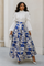 TL90652 PLEATED BROCADE MAXI SKIRT