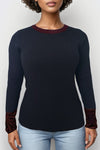 SK21084 CREW NECK SWEATER (PLUM)
