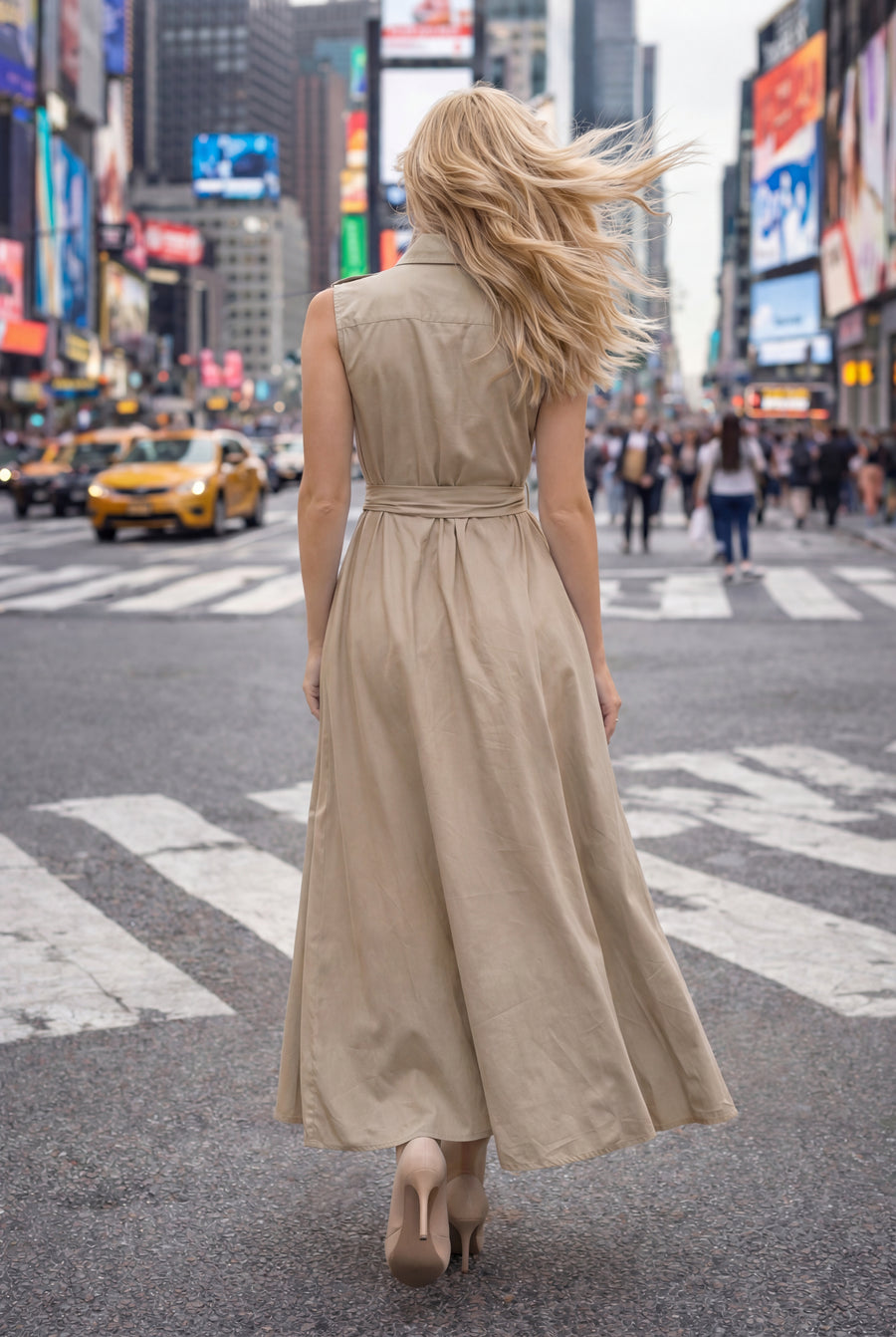 A95003AB TAILORED BUTTON-DOWN POCKET SET (BLUE, BEIGE)