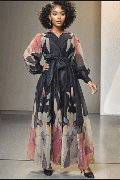 A95011 V NECK WRAP DRESS