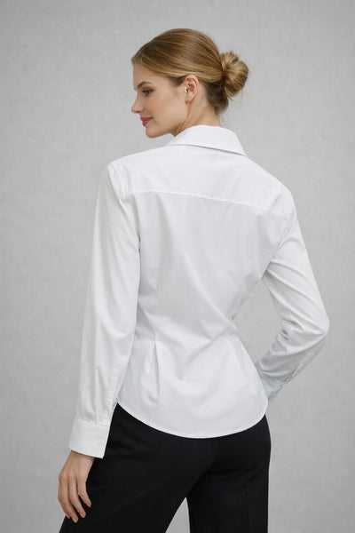 A95069 DRAPE FRONT BUTTON DOWN TOP (BLU,WHT)