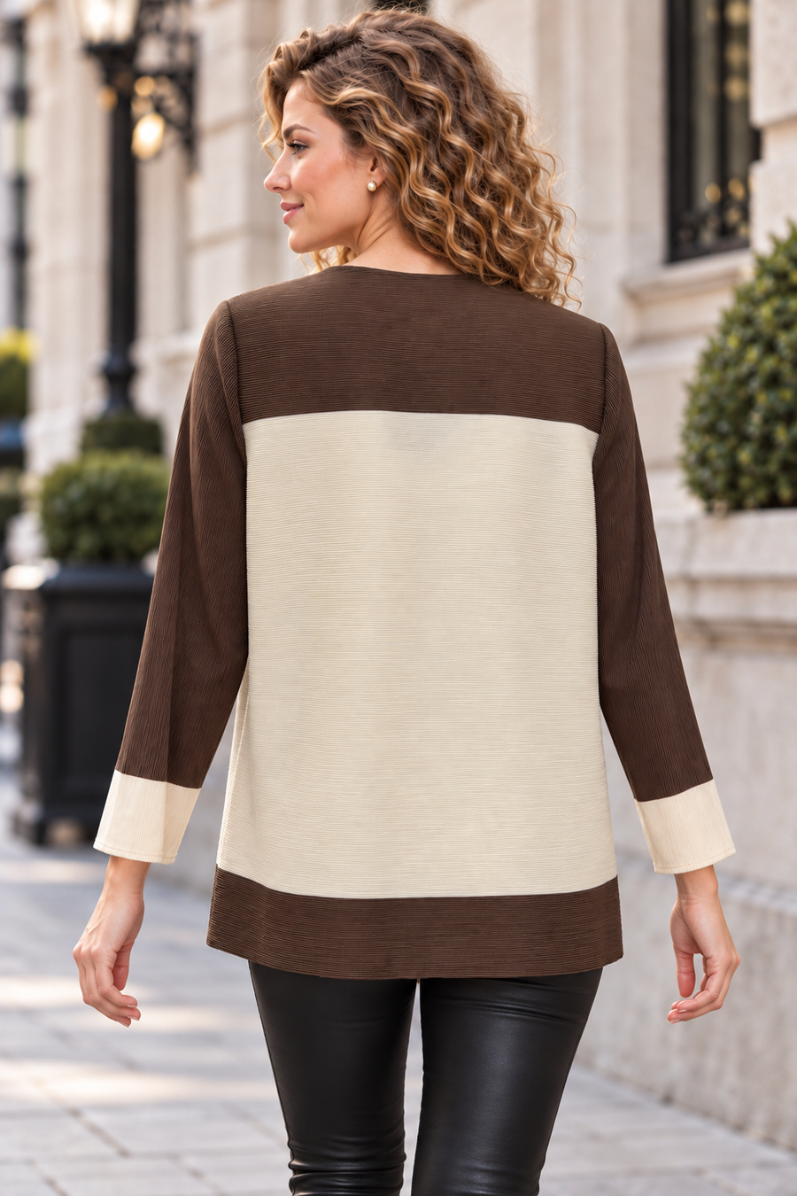 NY0090 EMBELLISHED CRINKLE BUTTON-DOWN TOP