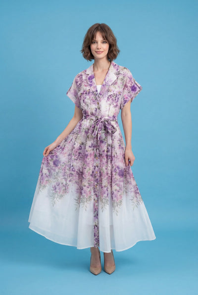 CH0223 LAVENDER BLOOM MAXI DRESS