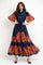 CH02512 FLORAL PRINT BUTTON-FRONT MAXI DRESS