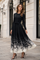 HX009 OMBRE FLORAL CRINKLE BOUNCY MAXI DRESS