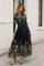HX008 ARTFUL FLORAL CRINKLE BOUNCY MAXI DRESS