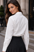H6813 SEQUIN APPLIQUÉ BUTTON-DOWN TOP