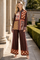 A96019A PATCHWORK PRINT WIDE-LEG PANT SET