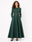 TL9068 REGAL BELTED SUEDE MAXI DRESS