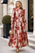 TL9058 ROSÉ BOTANICAL BROCADE TOP/ SKIRT SET