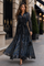 GF17882 PAISLEY GARNEN ORGANZA MAXI DRESS
