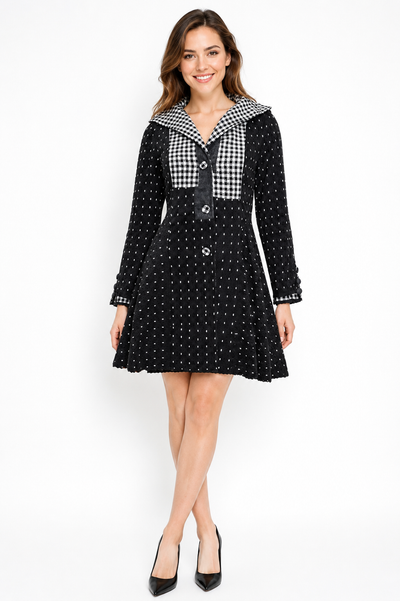 NBJ01 POLKA DOT JACKET DRESS