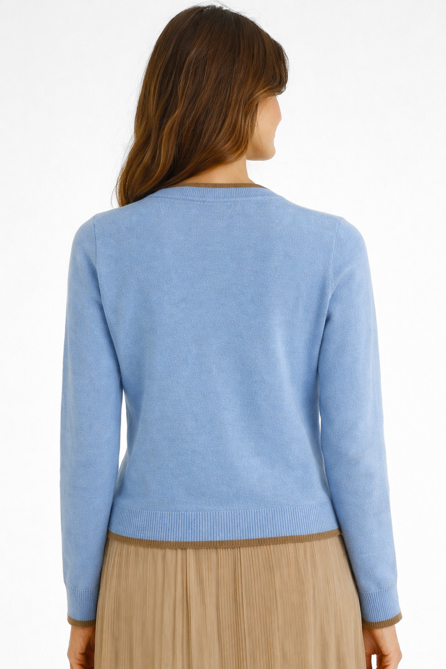 SK035 BAROQUE PRINT CARDIGAN SWEATER