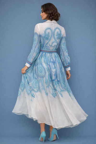 GF1573 PAISLEY PRINT MAXI DRESS