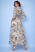 T2632 BOTANICAL PRINT MAXI DRESS