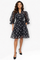 CH0090A POLKA DOT TIERED MIDI DRESS