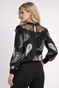 T81125 PAISLEY PRINT BOW TOP