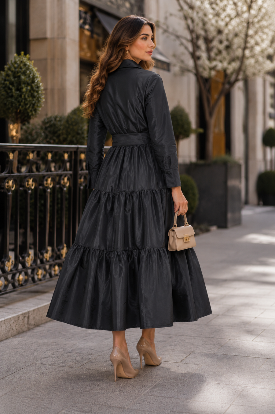 S3159 ELEGANT TIERED MAXI DRESS