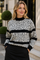 SK21041 ABSTRACT KNIT CREWNECK SWEATER